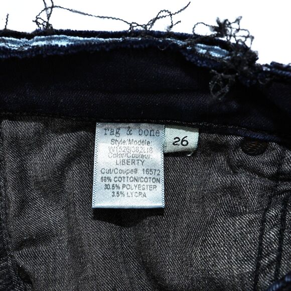 Rag & Bone Jeans Women’s Capri Cropped Skinny Size 26 Raw/Frayed Waist + Hem - Picture 6 of 12